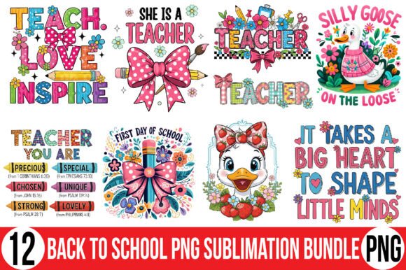 Back to School PNG Sublimation Bundle: Elevate Your Projects