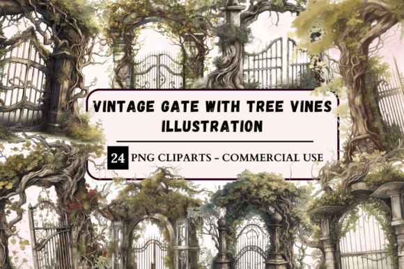 Bring Whimsy to Your Projects with Watercolour Forest Gate Clipart