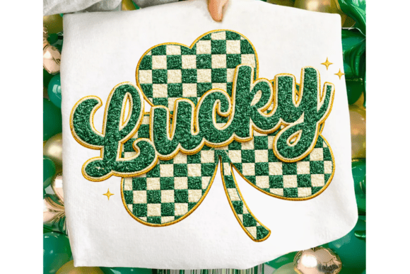 Designing with Faux Stitch Lucky Shamrock Varsity PNG