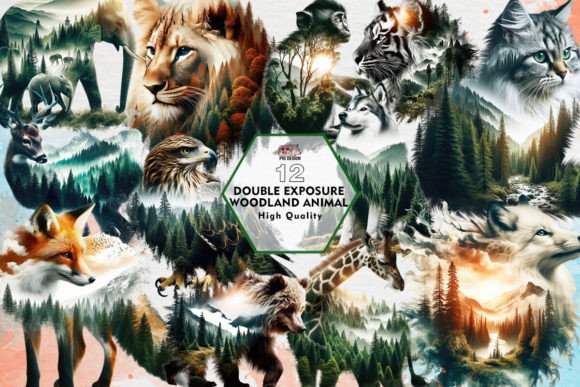 Double Exposure Woodland Animal Clipart: A Designer's Guide