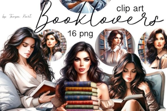 Girl Reading Book Clipart, Watercolor: A Designer's Guide to Whimsical Assets
