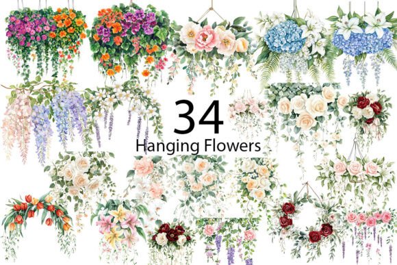 Hanging Flowers Sublimation Clipart: Beyond the Page