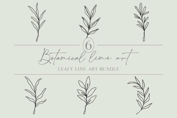 Leaf Art Bundle of 6: Botanical Vectors for Designers
