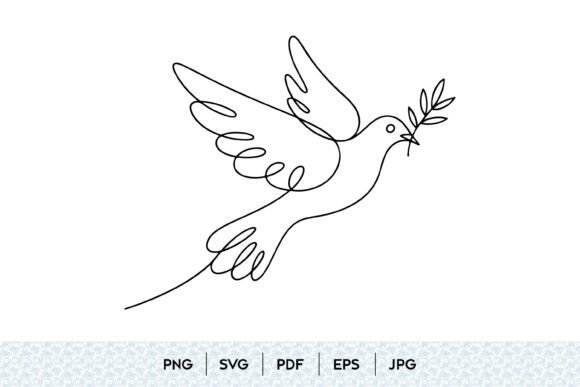 Peace Dove Line Art SVG: Timeless Elegance for Your Designs