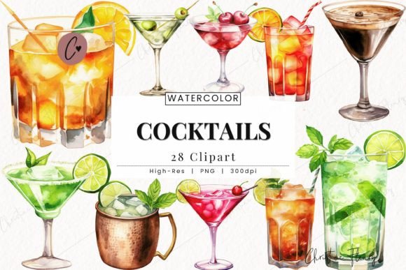 Refreshing Your Designs with Watercolor Summer Cocktail Clipart
