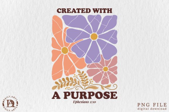 Retro Boho Floral Christian PNG: A Timeless Design Element