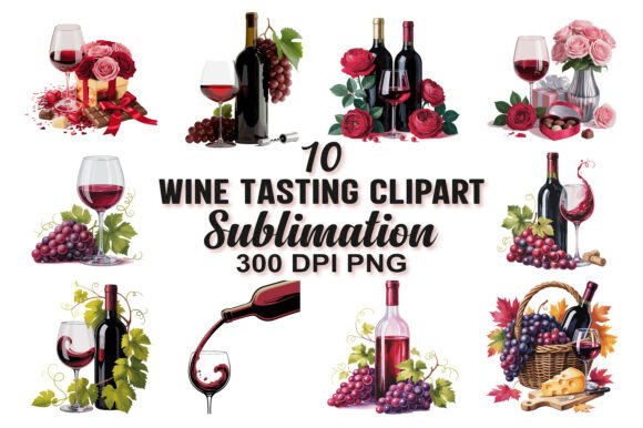 Uncork Creativity: A Designer's Guide to Wine Tasting Clipart