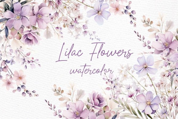 Watercolor Lilac Flowers PNG: Your Go-To for Soft, Elegant Design