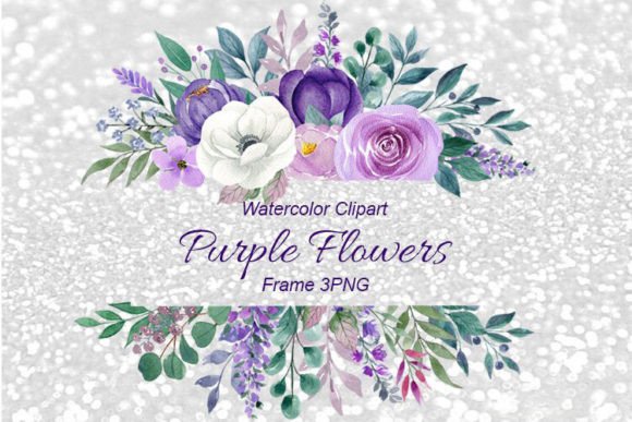 Watercolor Purple Flower Frame Clipart: Elevating Your Creative Projects