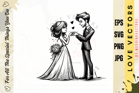 Wedding Couple and Love Vectors - C3804: A Designer's Guide